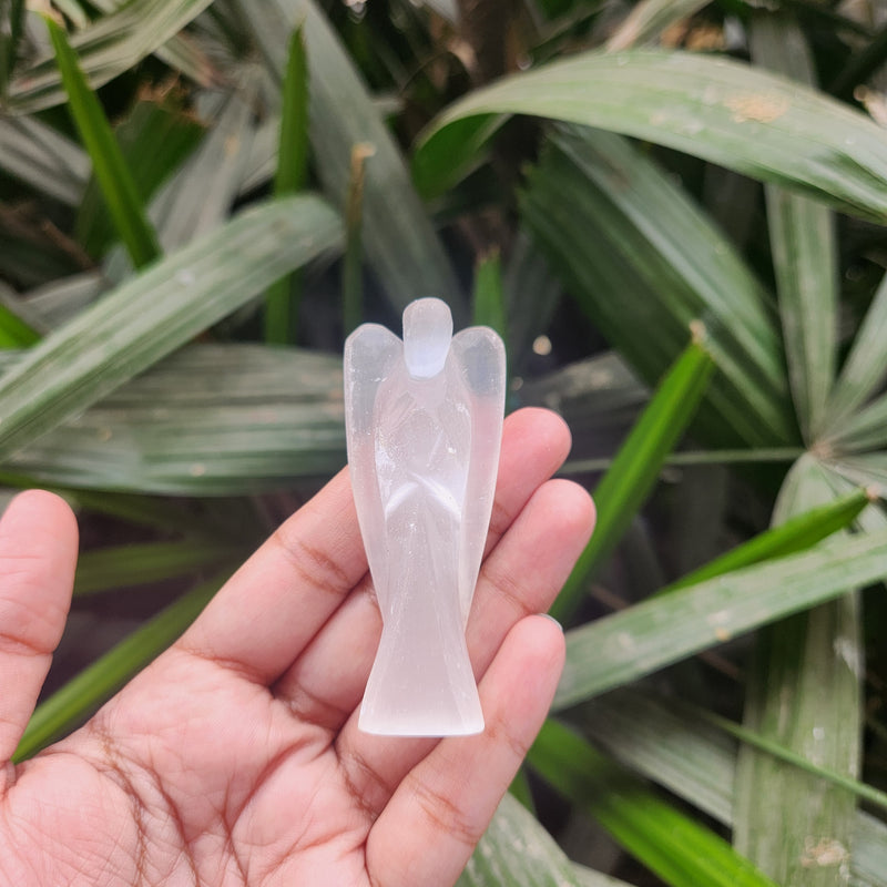 Selenite Angel for Protection, Spiritual Connection & Peace