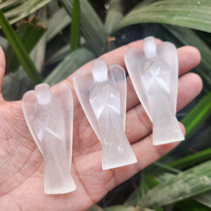 Selenite Angel for Protection, Spiritual Connection & Peace