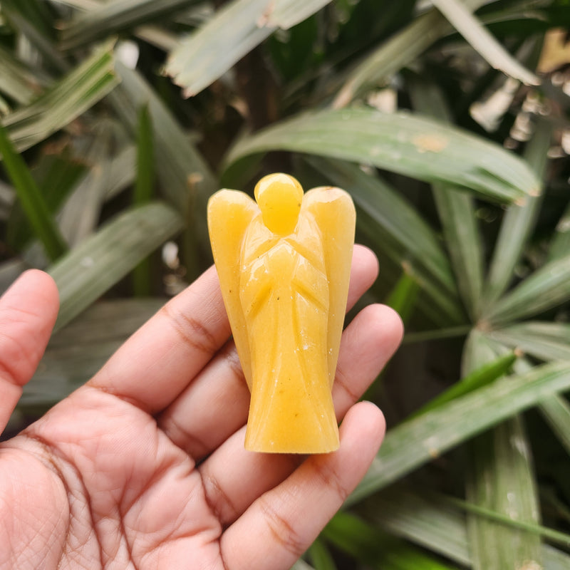 Yellow Aventurine Angel for Abundance, Success & Manifestation
