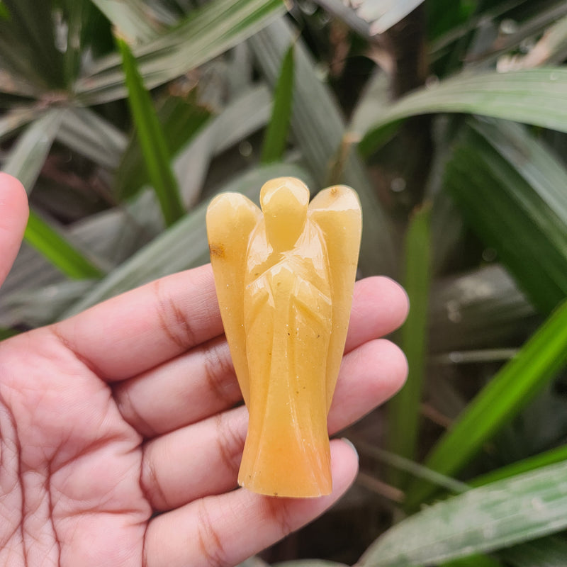 Yellow Aventurine Angel for Abundance, Success & Manifestation