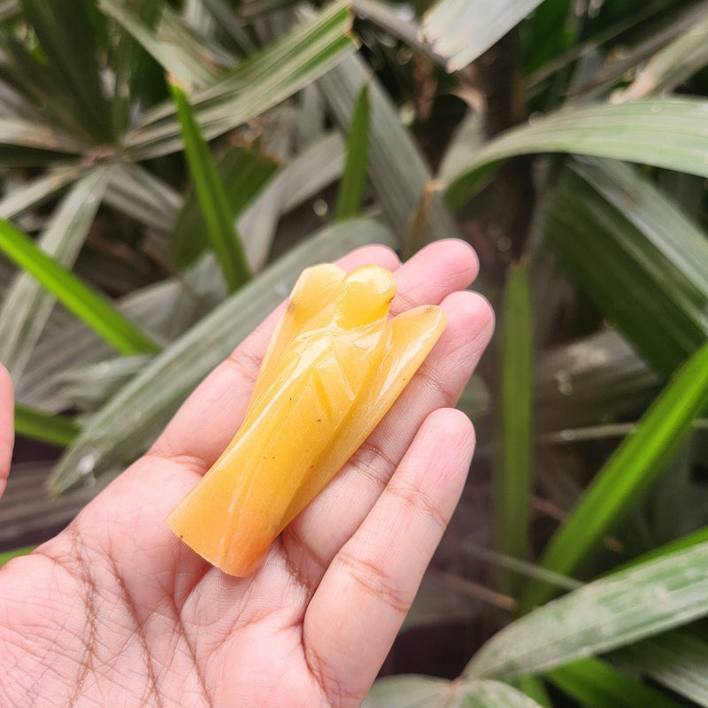 Yellow Aventurine Angel for Abundance, Success & Manifestation