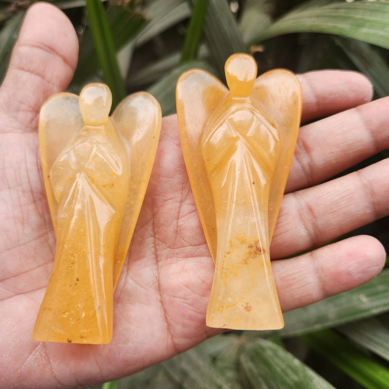 Yellow Aventurine Angel for Abundance, Success & Manifestation