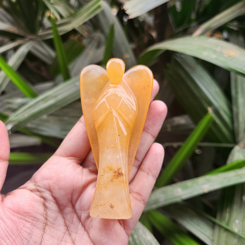 Yellow Aventurine Angel for Abundance, Success & Manifestation