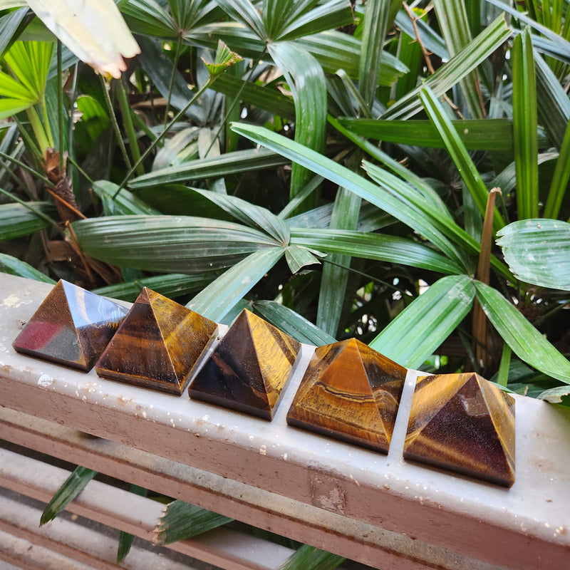 Natural Tiger Eye Pyramid Crystal