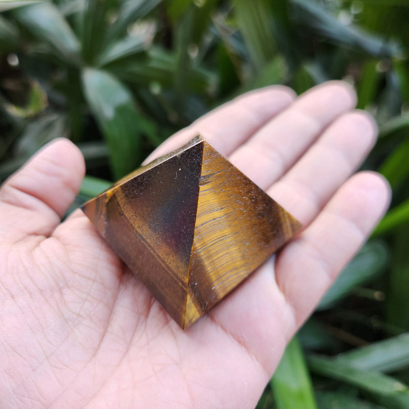 Natural Tiger Eye Pyramid Crystal