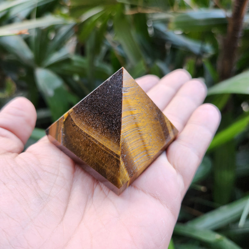 Natural Tiger Eye Pyramid Crystal