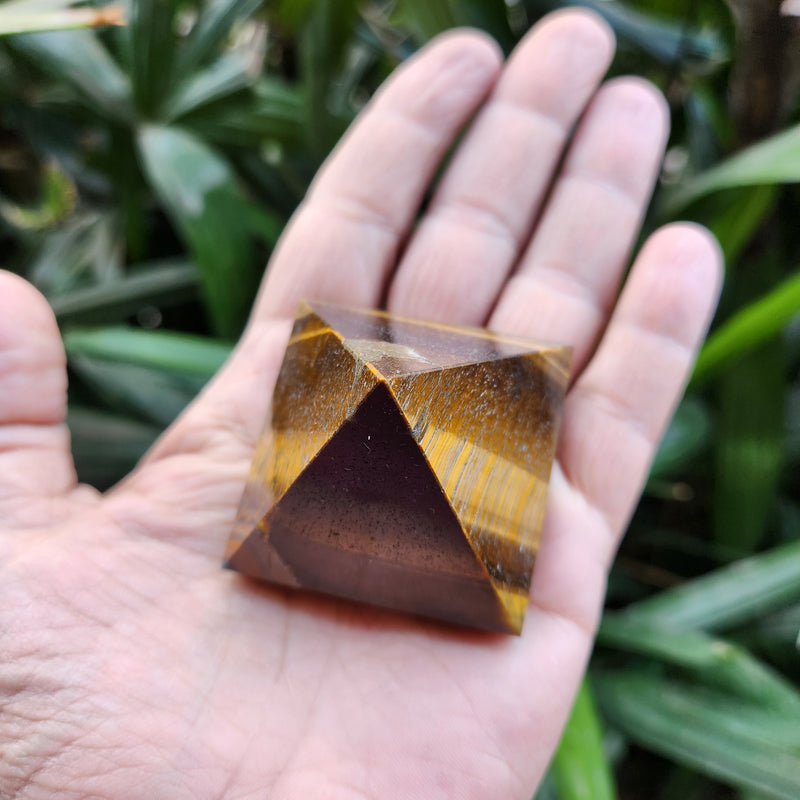 Natural Tiger Eye Pyramid Crystal