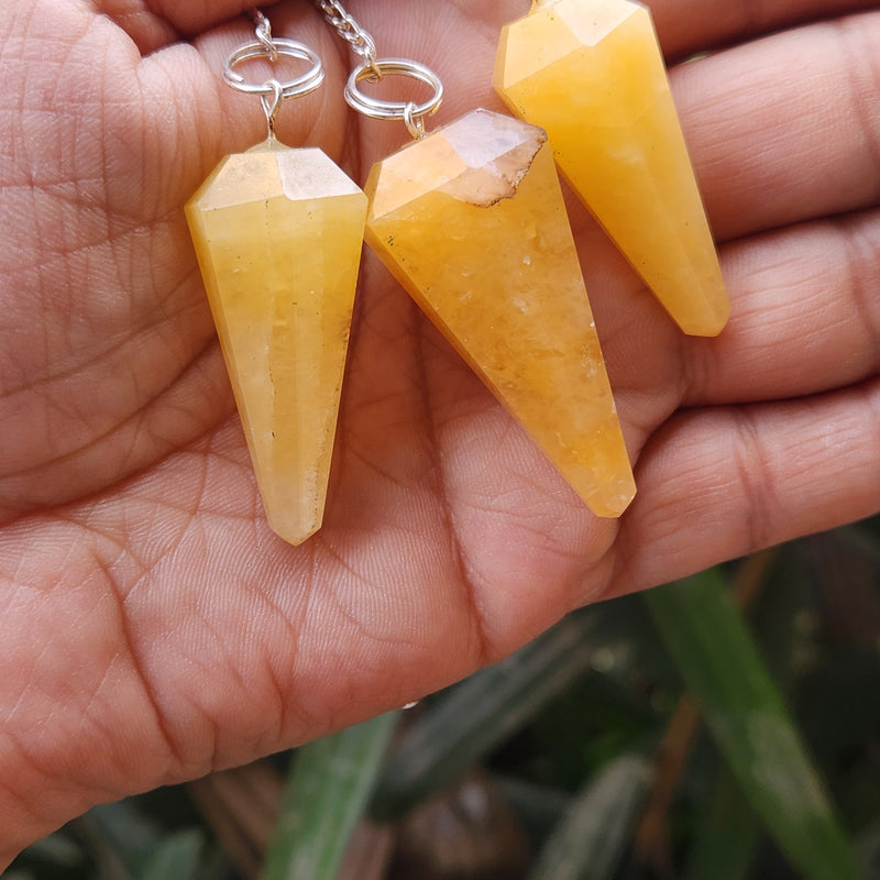 Yellow Aventurine Crystal Pendulum