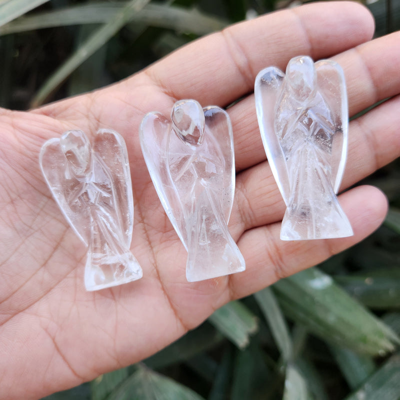 Clear Quartz Angel for Enhance Psychic Abilities - Amplifier
