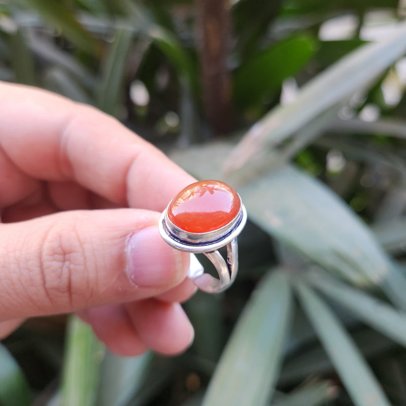 Certified Carnelian Adjustable Rings- Ring 31