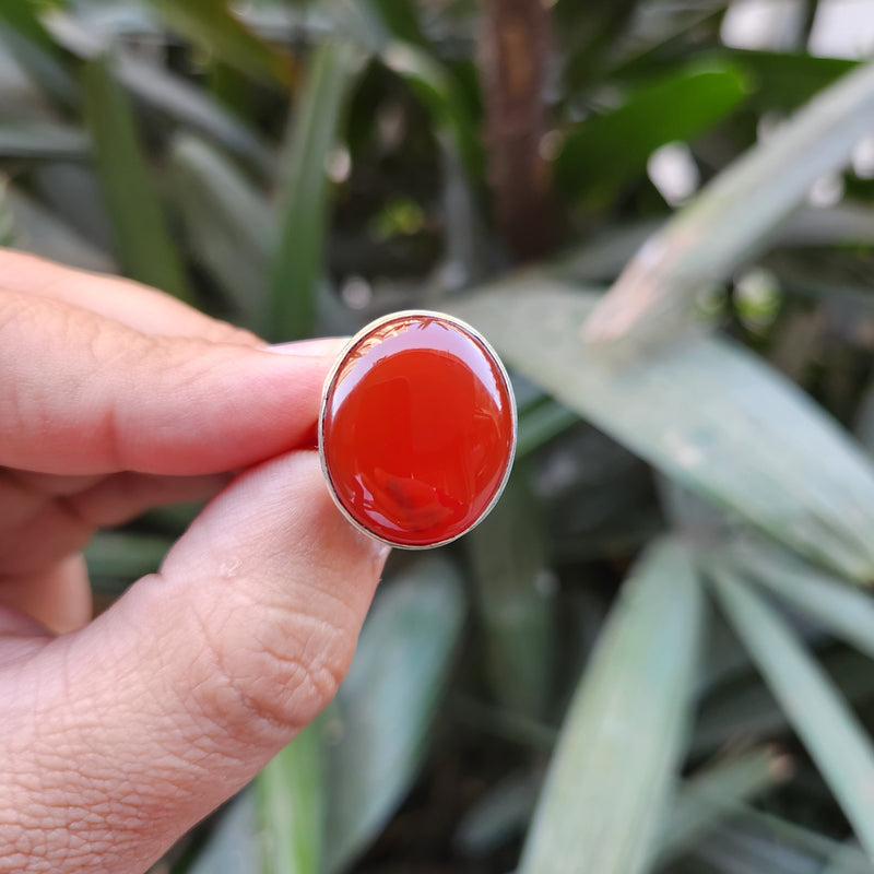 Certified Carnelian Adjustable Rings- Ring 32