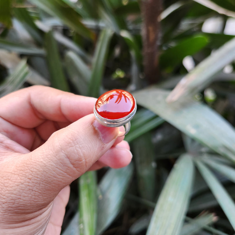Certified Carnelian Adjustable Rings- Ring 32