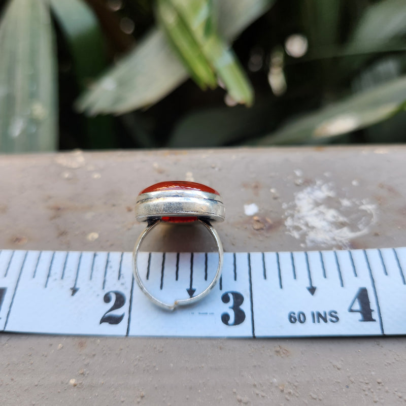 Certified Carnelian Adjustable Rings- Ring 32