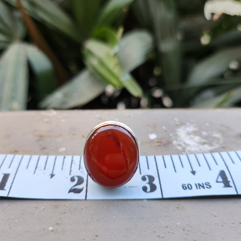 Certified Carnelian Adjustable Rings- Ring 32