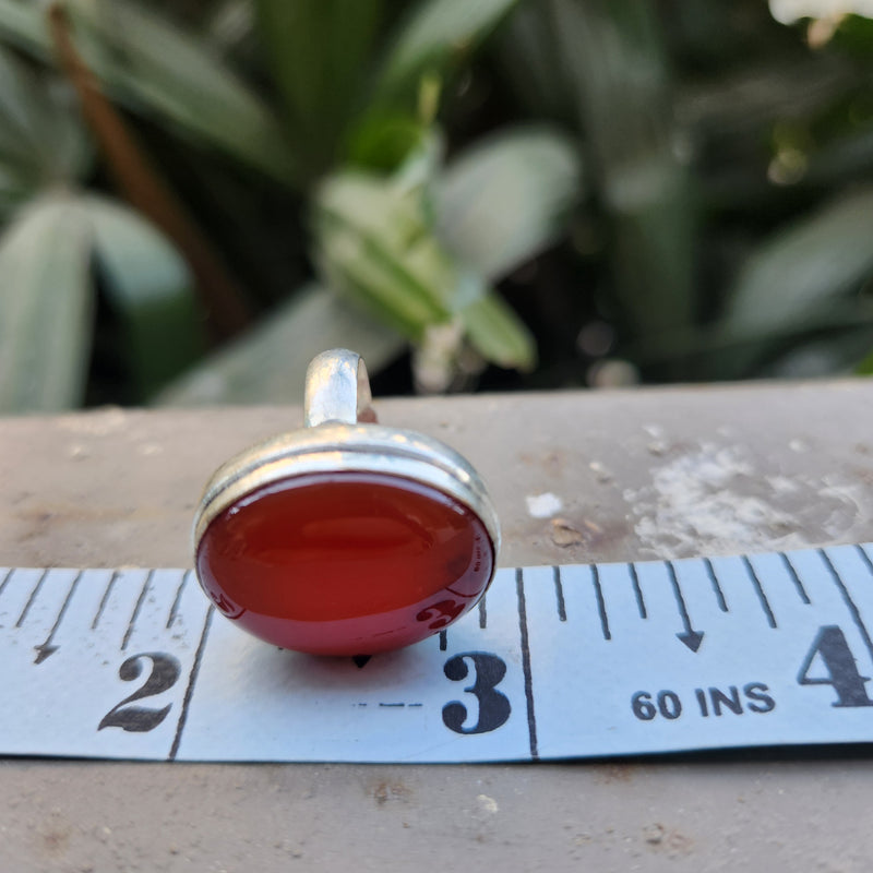 Certified Carnelian Adjustable Rings- Ring 32