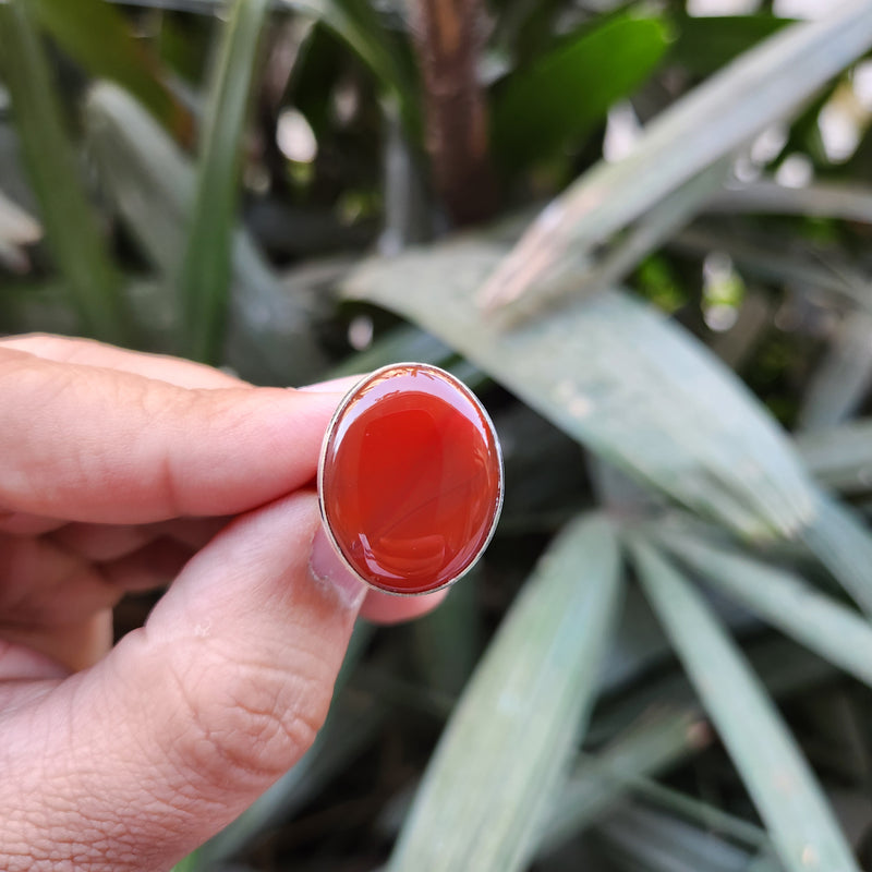 Certified Carnelian Adjustable Rings- Ring 34