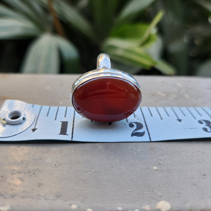 Certified Carnelian Adjustable Rings- Ring 34
