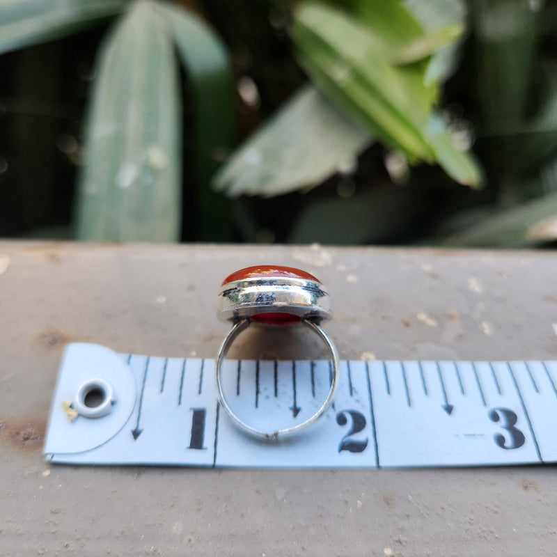 Certified Carnelian Adjustable Rings- Ring 34