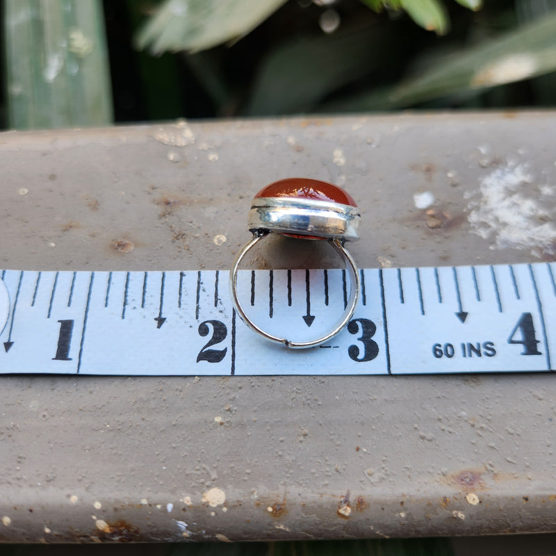 Certified Carnelian Adjustable Rings- Ring 36