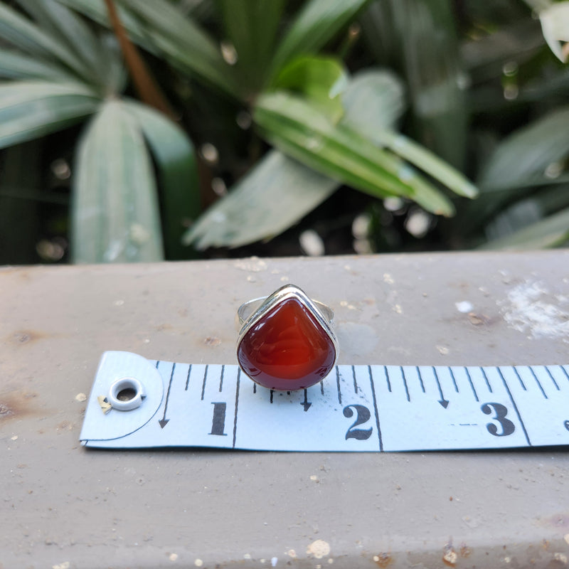 Certified Carnelian Adjustable Rings- Ring 37