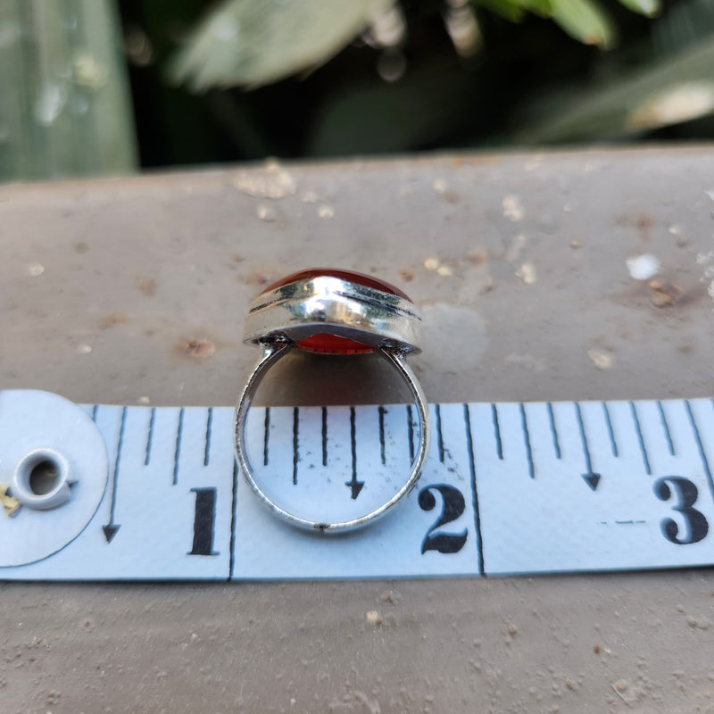 Certified Carnelian Adjustable Rings- Ring 37