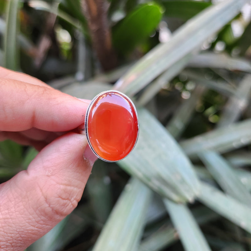 Certified Carnelian Adjustable Rings- Ring 39
