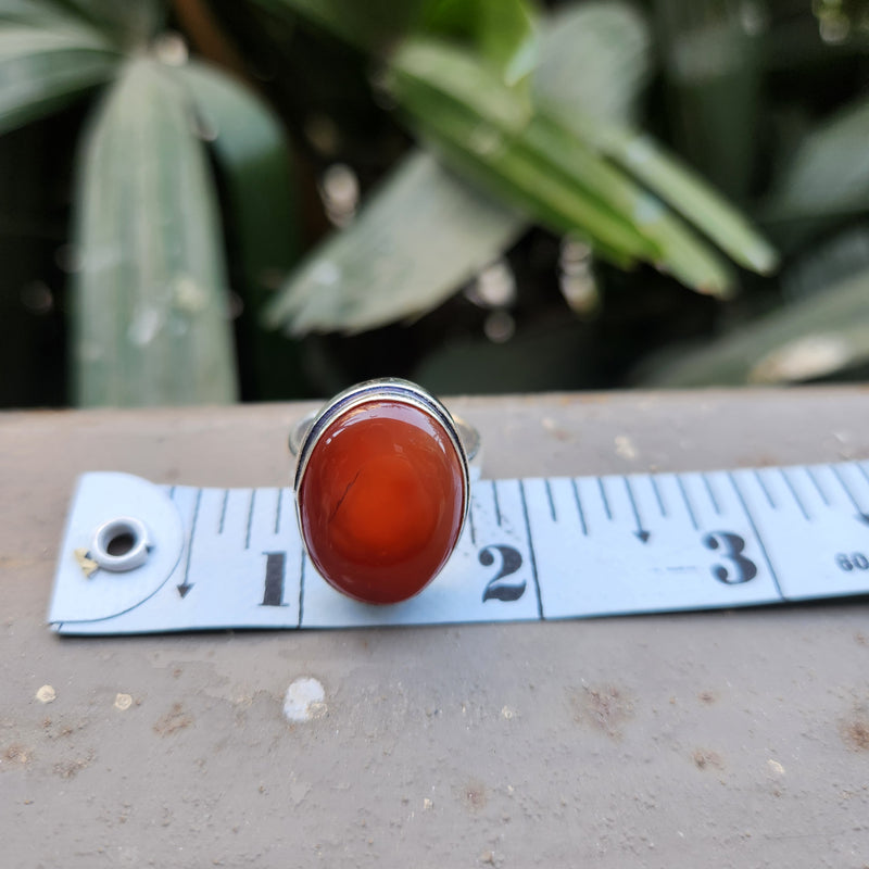Certified Carnelian Adjustable Rings- Ring 39