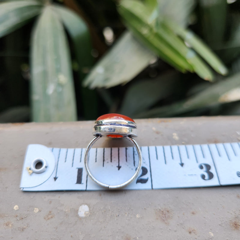 Certified Carnelian Adjustable Rings- Ring 39
