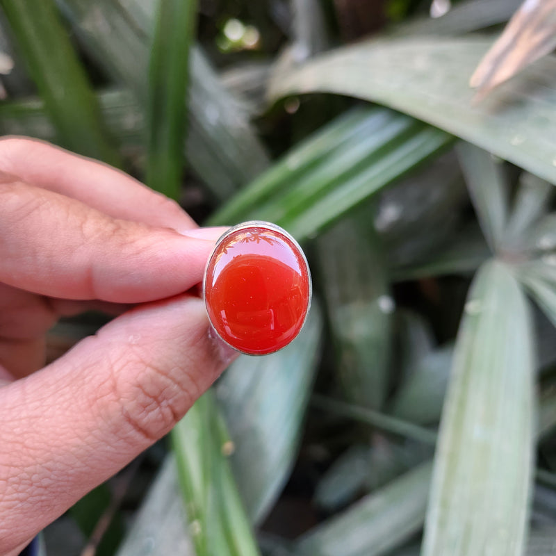 Certified Carnelian Adjustable Rings- Ring 40