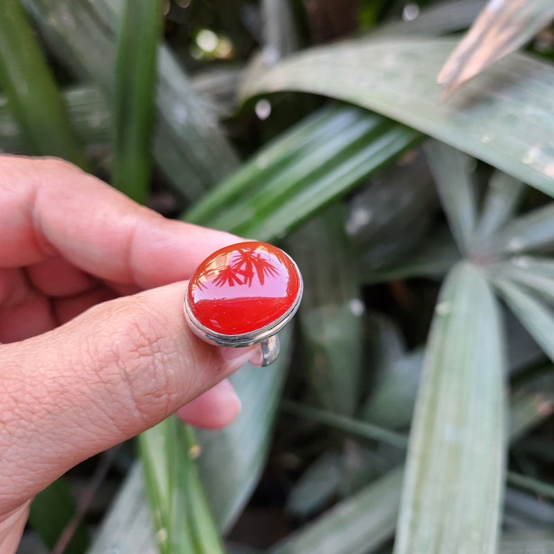 Certified Carnelian Adjustable Rings- Ring 40