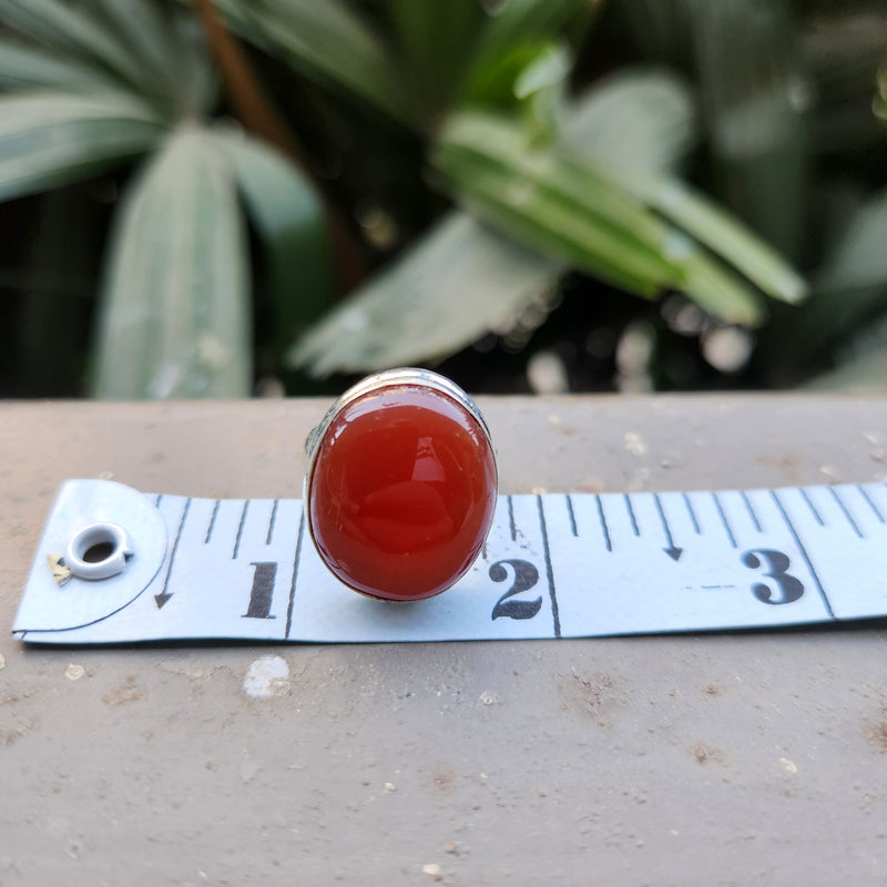 Certified Carnelian Adjustable Rings- Ring 40