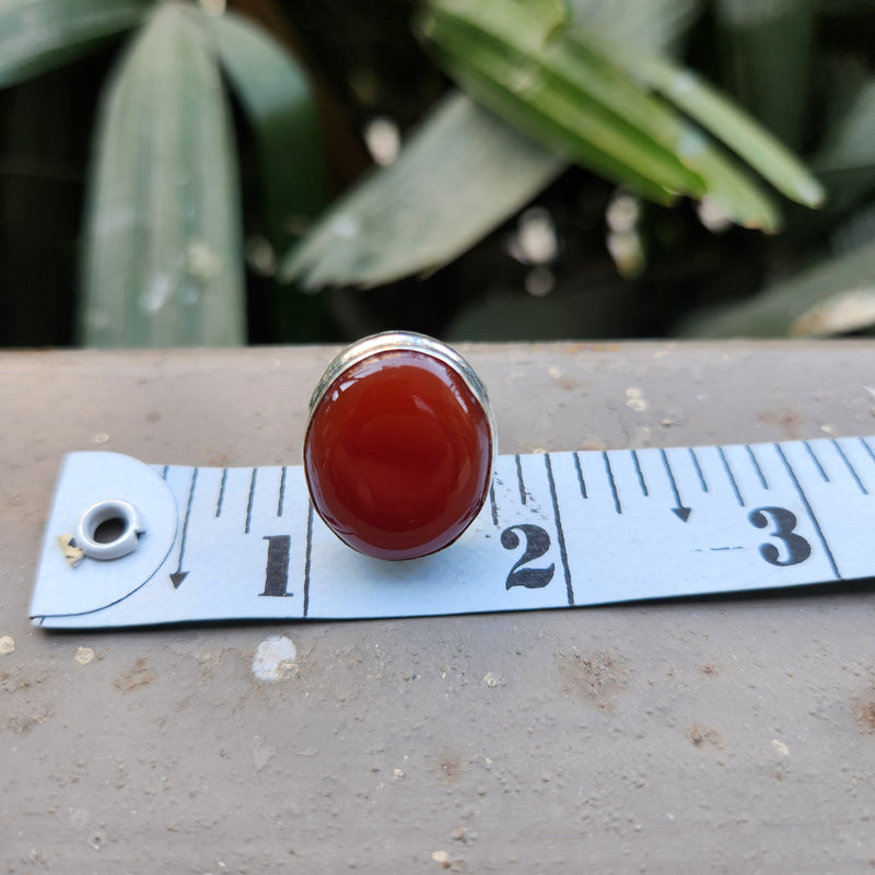 Certified Carnelian Adjustable Rings- Ring 41