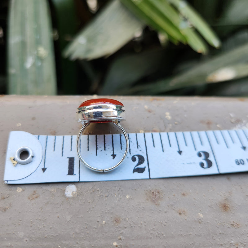 Certified Carnelian Adjustable Rings- Ring 41