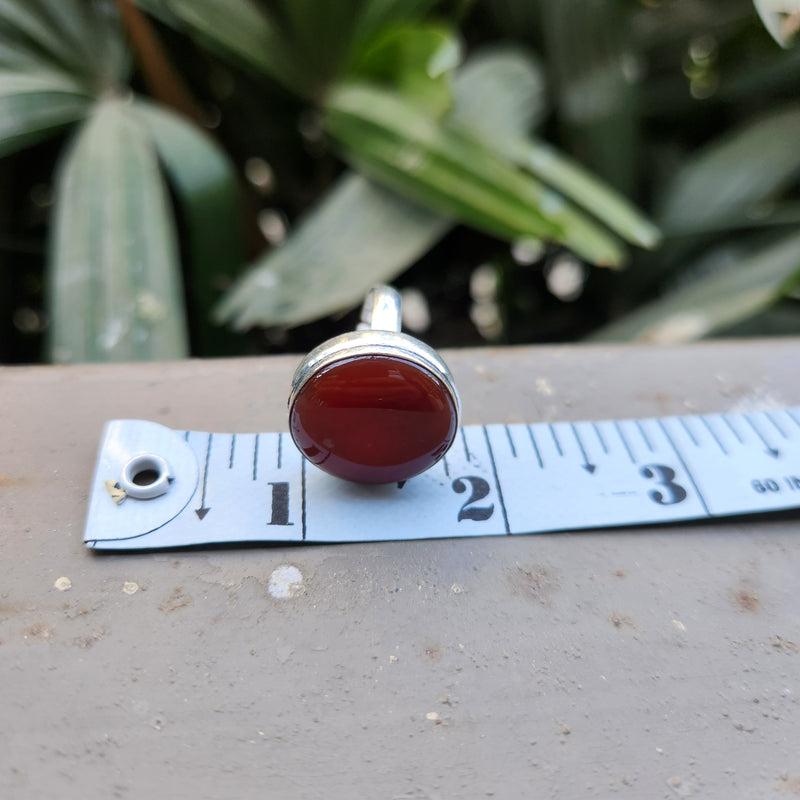 Certified Carnelian Adjustable Rings- Ring 42