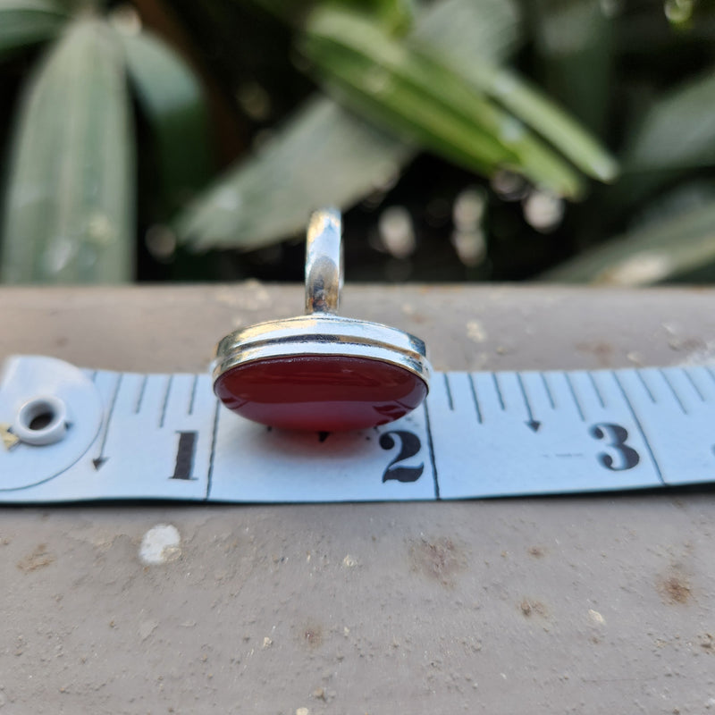 Certified Carnelian Adjustable Rings- Ring 43