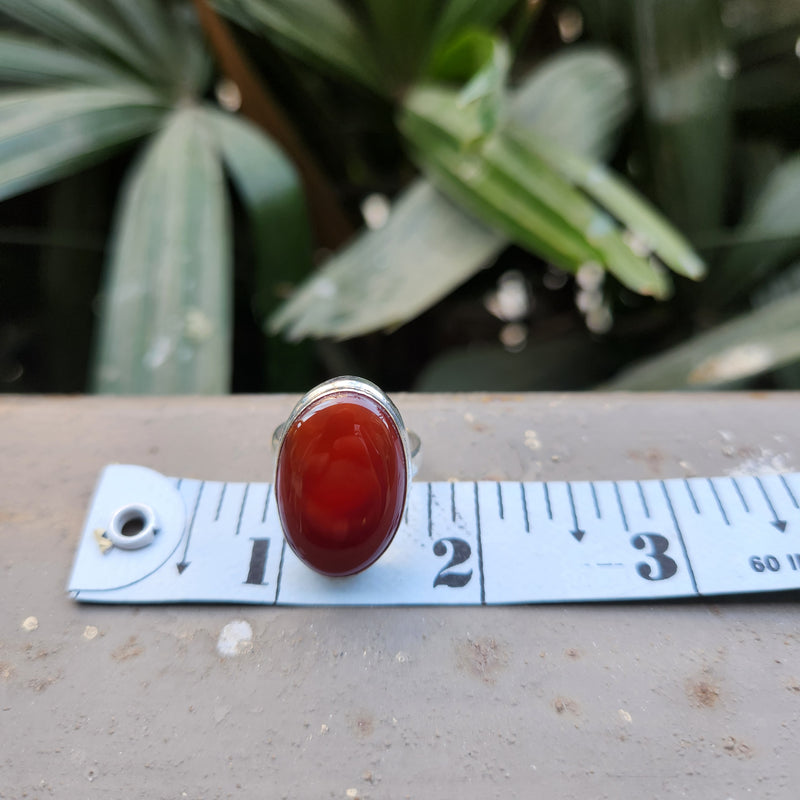 Certified Carnelian Adjustable Rings- Ring 43