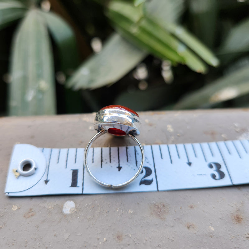 Certified Carnelian Adjustable Rings- Ring 43