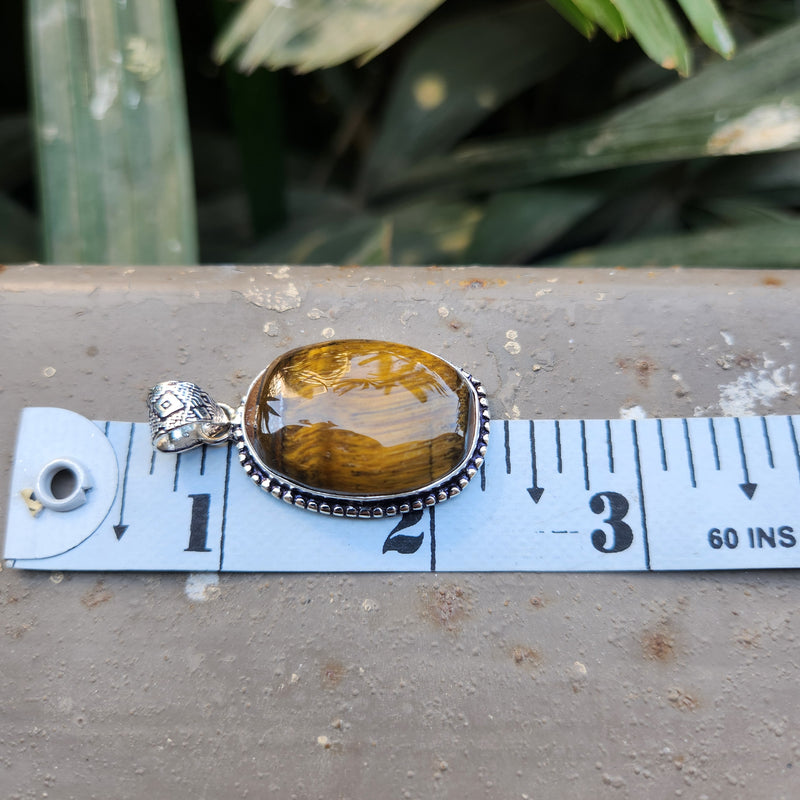 Certified Tiger Eye Pendant without Chain - Design 1