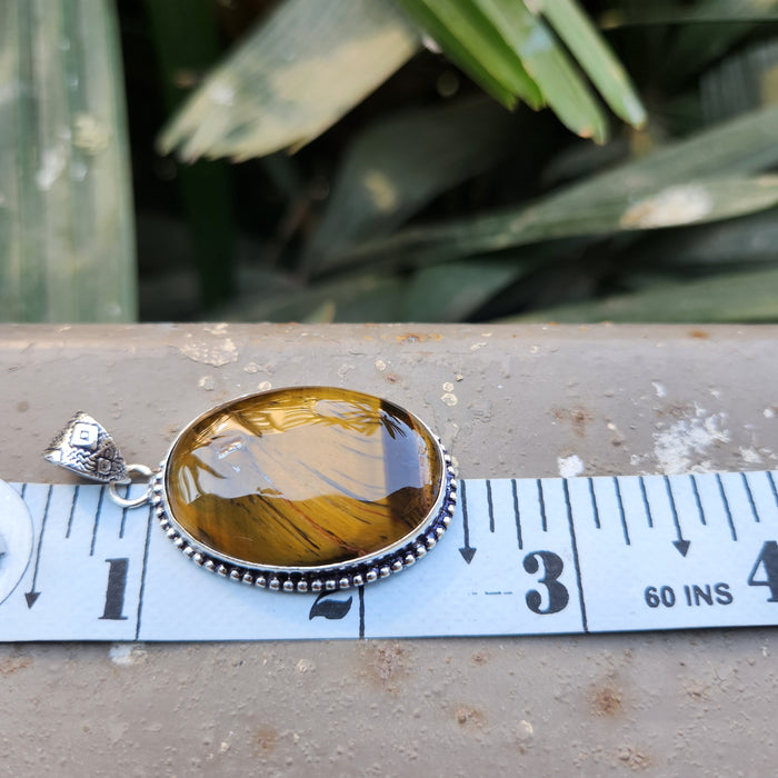Certified Tiger Eye Pendant without Chain - Design 2