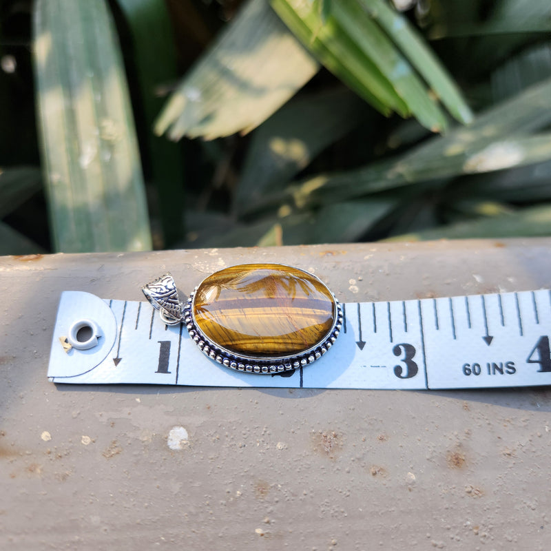 Certified Tiger Eye Pendant without Chain - Design 4