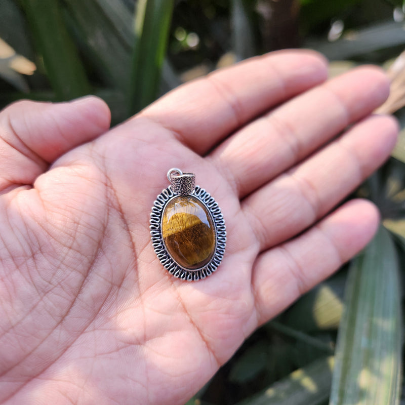 Certified Tiger Eye Pendant without Chain - Design 5