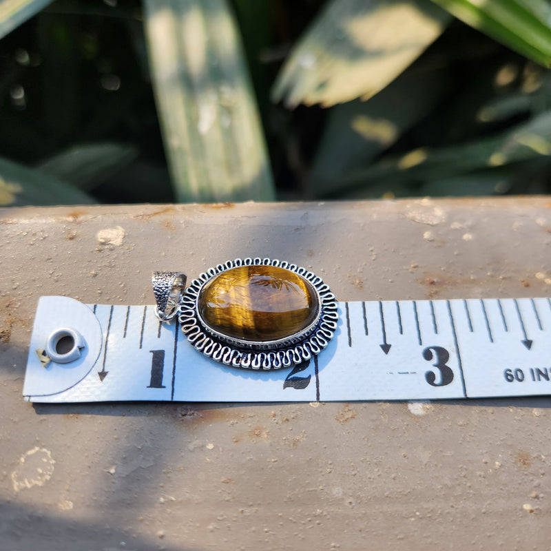 Certified Tiger Eye Pendant without Chain - Design 5
