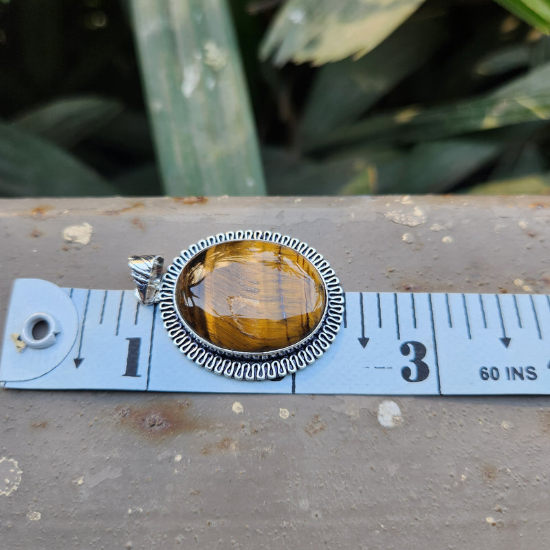 Certified Tiger Eye Pendant without Chain - Design 6