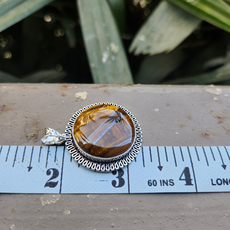 Certified Tiger Eye Pendant without Chain - Design 7