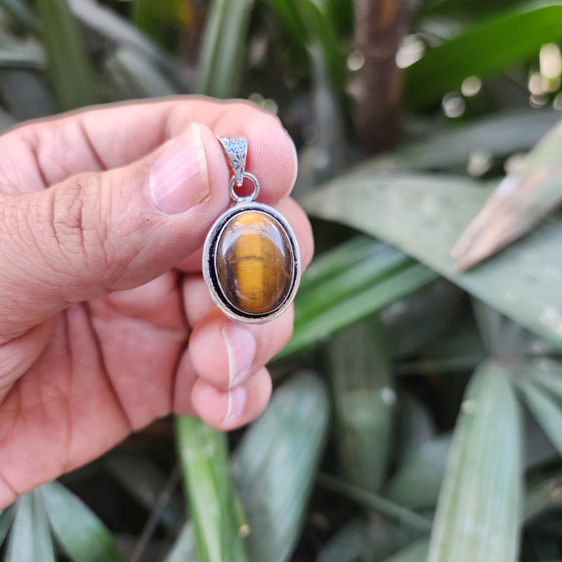 Certified Tiger Eye Pendant without Chain - Design 8