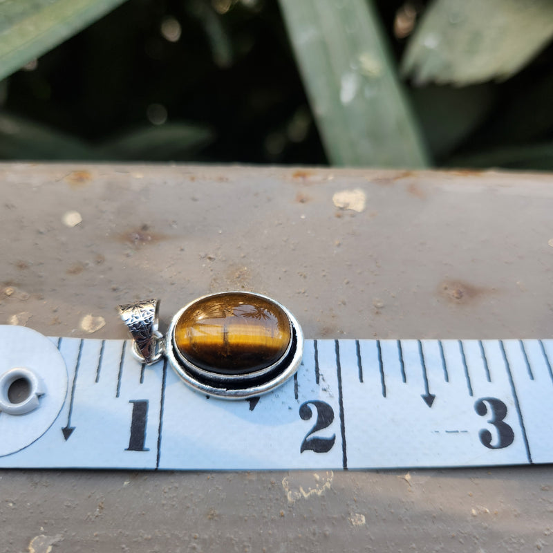 Certified Tiger Eye Pendant without Chain - Design 8