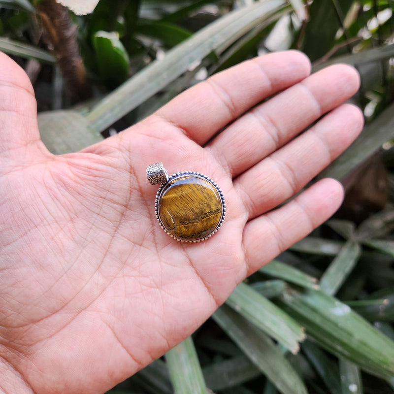 Certified Tiger Eye Pendant without Chain - Design 10
