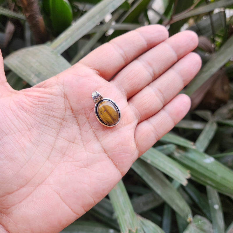 Certified Tiger Eye Pendant without Chain - Design 11