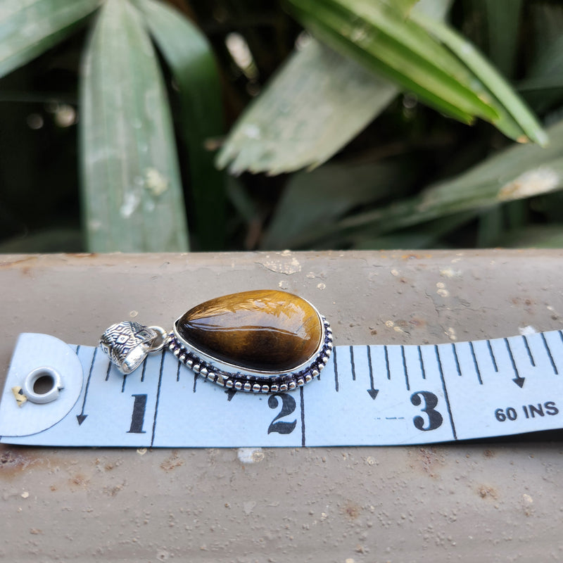 Certified Tiger Eye Pendant without Chain - Design 12