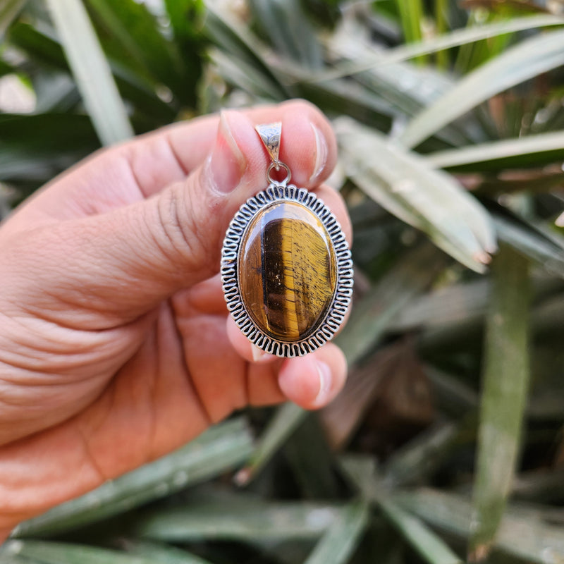 Certified Tiger Eye Pendant without Chain - Design 14